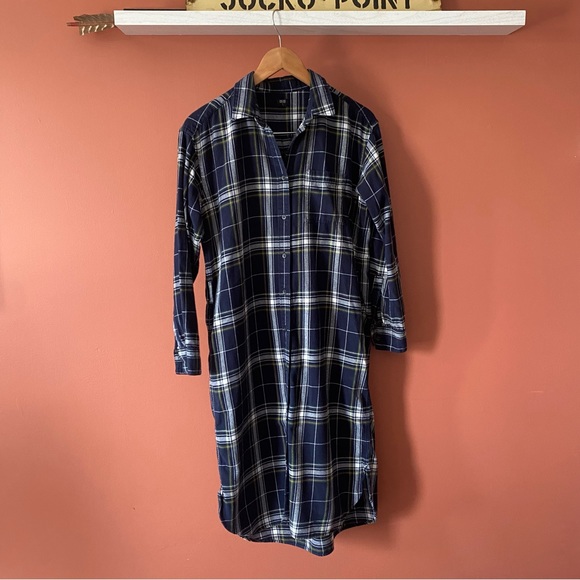 UNIQLO Plaid Longline Shirt / Dress - Picture 3 of 5